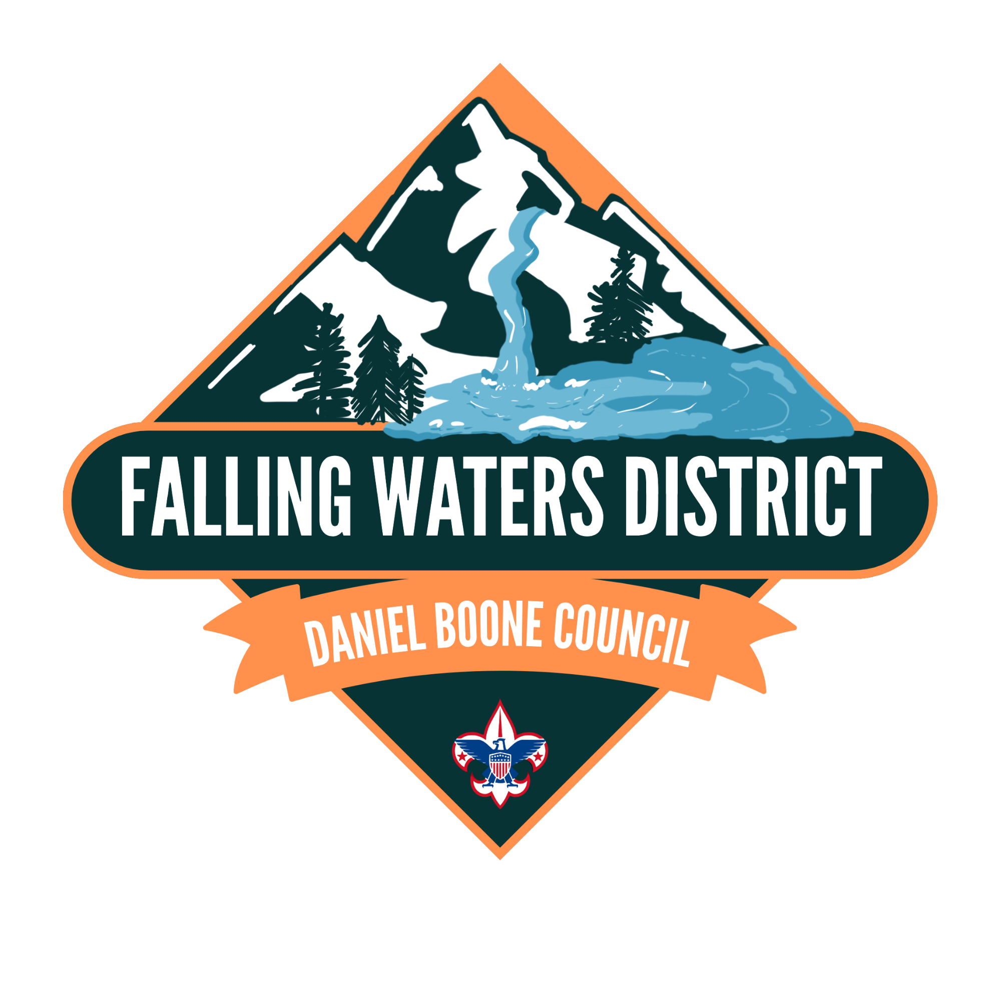 Falling Waters District, Daniel Boone Council Logo